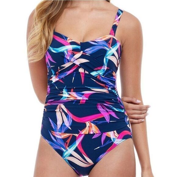 Gottex Women's Paradise Floral Underwire One Piece swimsuit size 8 - Picture 1 of 5